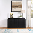  Color_Black -- Meridian Fluted 6 Drawer Dresser IMAGE 2