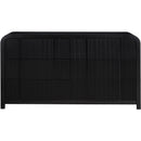  Color_Black -- Meridian Fluted 6 Drawer Dresser IMAGE 3