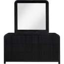  Color_Black -- Meridian Fluted 6 Drawer Dresser IMAGE 4