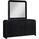  Color_Black -- Meridian Fluted 6 Drawer Dresser IMAGE 5