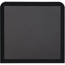  Meridian Fluted Black Solid Wood And Oak Veneer Mirror IMAGE 3