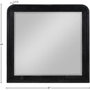  Meridian Fluted Black Solid Wood And Oak Veneer Mirror IMAGE 5