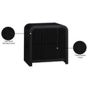 Meridian Fluted Black Night Stand IMAGE 10