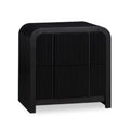  Color_Black -- Meridian Fluted 2 Drawer Nightstand IMAGE 1