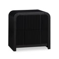 Meridian Fluted Black Night Stand IMAGE 1