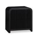 Meridian Fluted Black Night Stand IMAGE 1