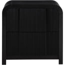  Color_Black -- Meridian Fluted 2 Drawer Nightstand IMAGE 3