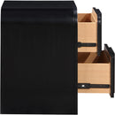  Color_Black -- Meridian Fluted 2 Drawer Nightstand IMAGE 4