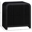  Color_Black -- Meridian Fluted 2 Drawer Nightstand IMAGE 9