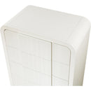  Color_Cream -- Fluted Cream Solid Wood And Oak Veneer Chest IMAGE 7
