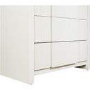  Color_Cream -- Fluted Cream Solid Wood And Oak Veneer Chest IMAGE 8