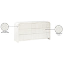  Color_Cream -- Fluted Cream Solid Wood And Oak Veneer Dresser IMAGE 12