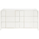  Color_Cream -- Fluted Cream Solid Wood And Oak Veneer Dresser IMAGE 3