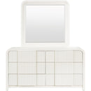  Color_Cream -- Fluted Cream Solid Wood And Oak Veneer Dresser IMAGE 4