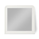  Meridian Fluted Cream Solid Wood And Oak Veneer Mirror IMAGE 1