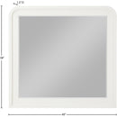  Meridian Fluted Cream Solid Wood And Oak Veneer Mirror IMAGE 5