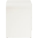  Color_Cream -- Fluted Cream Solid Wood And Oak Veneer Nightstand IMAGE 5