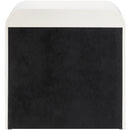  Color_Cream -- Fluted Cream Solid Wood And Oak Veneer Nightstand IMAGE 6