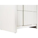  Color_Cream -- Fluted Cream Solid Wood And Oak Veneer Nightstand IMAGE 8