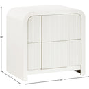 Meridian Fluted Cream Night Stand IMAGE 9