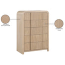  Color_Natural -- Fluted Natural Solid Wood And Oak Veneer Chest IMAGE 10