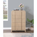  Color_Natural -- Fluted Natural Solid Wood And Oak Veneer Chest IMAGE 2