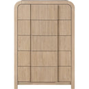  Color_Natural -- Fluted Natural Solid Wood And Oak Veneer Chest IMAGE 3
