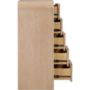  Color_Natural -- Fluted Natural Solid Wood And Oak Veneer Chest IMAGE 4