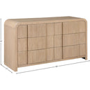  Color_Natural -- Fluted Natural Solid Wood And Oak Veneer Dresser IMAGE 11