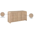  Color_Natural -- Fluted Natural Solid Wood And Oak Veneer Dresser IMAGE 12