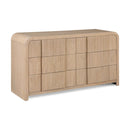  Color_Natural -- Fluted Natural Solid Wood And Oak Veneer Dresser IMAGE 1