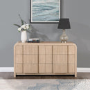  Color_Natural -- Fluted Natural Solid Wood And Oak Veneer Dresser IMAGE 2