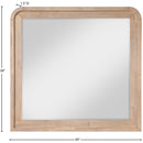  Meridian Fluted Natural Solid Wood And Oak Veneer Mirror IMAGE 5