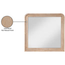  Meridian Fluted Natural Solid Wood And Oak Veneer Mirror IMAGE 6