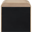  Color_Natural -- Fluted Natural Solid Wood And Oak Veneer Nightstand IMAGE 6