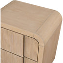  Color_Natural -- Fluted Natural Solid Wood And Oak Veneer Nightstand IMAGE 7
