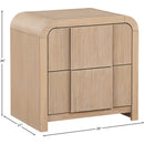 Meridian Fluted Natural Night Stand IMAGE 9
