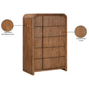  Color_Walnut -- Fluted Walnut Solid Wood And Oak Veneer Chest IMAGE 10