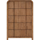  Color_Walnut -- Fluted Walnut Solid Wood And Oak Veneer Chest IMAGE 3