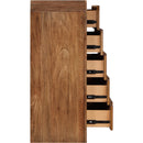  Color_Walnut -- Fluted Walnut Solid Wood And Oak Veneer Chest IMAGE 4