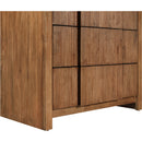  Color_Walnut -- Fluted Walnut Solid Wood And Oak Veneer Chest IMAGE 8