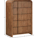  Color_Walnut -- Fluted Walnut Solid Wood And Oak Veneer Chest IMAGE 9