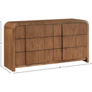 Meridian Fluted Walnut Dresser IMAGE 11