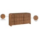  Color_Walnut -- Fluted Walnut Solid Wood And Oak Veneer Dresser IMAGE 12