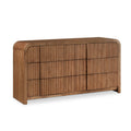  Color_Walnut -- Fluted Walnut Solid Wood And Oak Veneer Dresser IMAGE 1