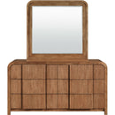  Color_Walnut -- Fluted Walnut Solid Wood And Oak Veneer Dresser IMAGE 4
