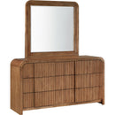  Color_Walnut -- Fluted Walnut Solid Wood And Oak Veneer Dresser IMAGE 5