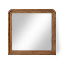  Meridian Fluted Walnut Solid Wood And Oak Veneer Mirror IMAGE 1