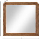  Meridian Fluted Walnut Solid Wood And Oak Veneer Mirror IMAGE 5