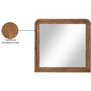  Meridian Fluted Walnut Solid Wood And Oak Veneer Mirror IMAGE 6